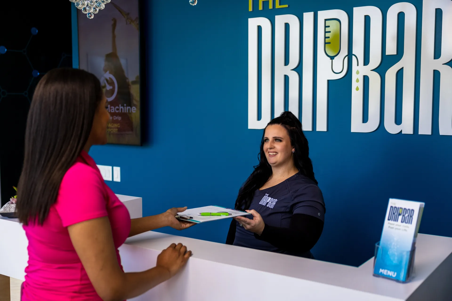 The DRIPBaR reception desk